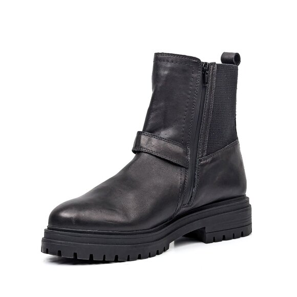 Blondo Women Garnet Waterproof Black Leather Moto Biker Ankle Boots size 10 - Picture 3 of 10